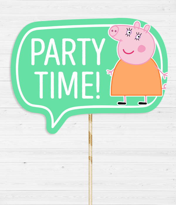 Табличка для фотосесії "Party time!", Різнокольоровий