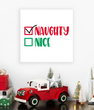 Новогодний декор - табличка для украшения интерьера дома "Naughty Nice" (04194)