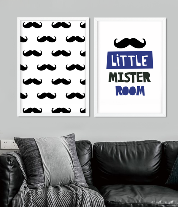 Набір з двох постерів для дитячої кімнати "LITTLE MISTER ROOM" без рамок (А3), А3