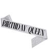 Лента через плечо на день рождения "Birthday Queen" silver & black (BQ-02)