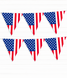 Гірлянда з прапорців "Американський прапор" 12 прапорців (03135), Белый + красный + синий