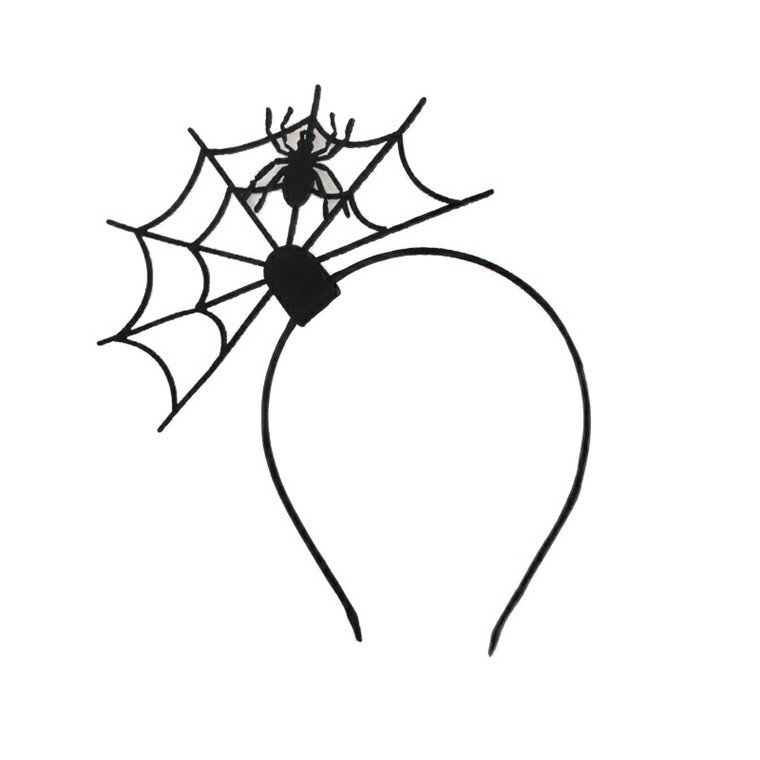 Аксесуар-обруч на Хелловін з павуком (H6790), Черный