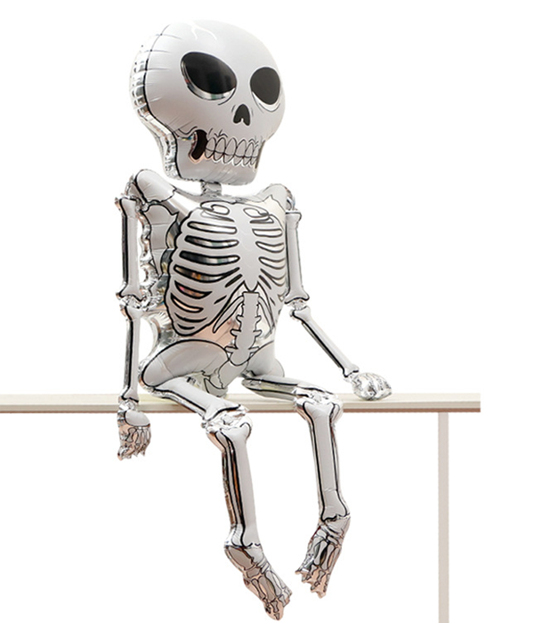 Повітряна куля-фігура скелет на Хелловін 158х90 см (H6791)