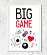 Постер для вечеринки "BIG GAME" 2 размера, Разноцветный, А3