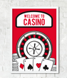 Постер для вечеринки "WELCOME TO CASINO" 2 размера