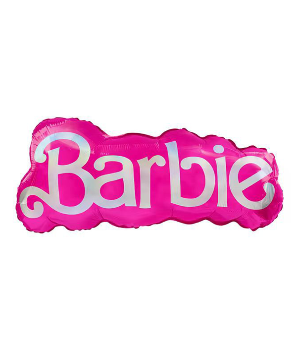 Воздушный шарик для праздника в стиле Барби "Barbie" 37x70см. (B05120) , Розовый