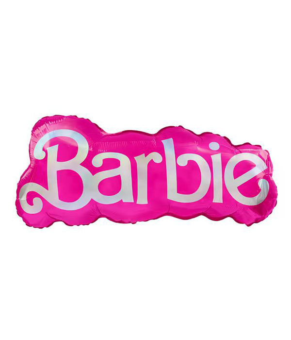 Повітряна кулька для свята в стилі Барбі "Barbie" 37x70см. (B05120) , Рожевий