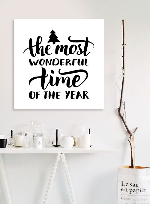 Новогодняя табличка для украшения интерьера дома "The most wonderful time of the Year" (04152)