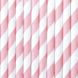 Бумажные трубочки "Soft pink white stripes" 10 шт (ST19)