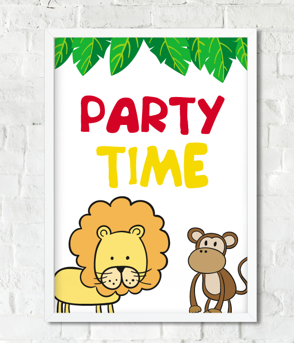 Постер "PARTY TIME" 2 розміри без рамки (03016), Різнокольоровий, А4
