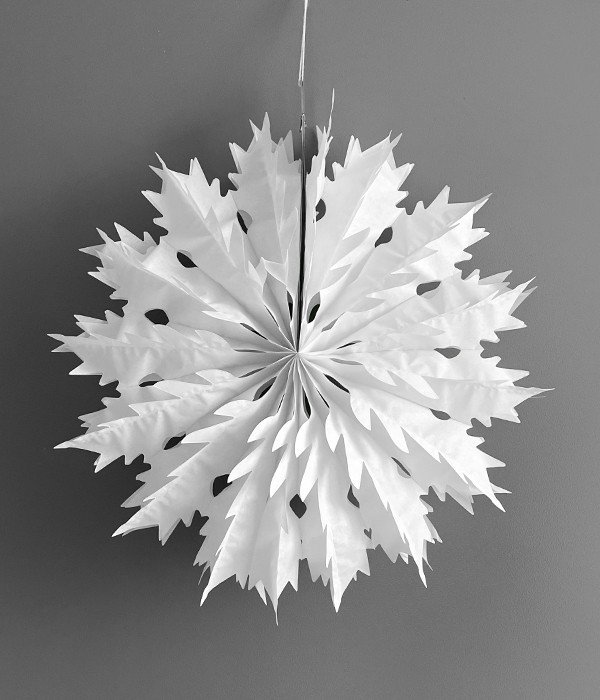 Новорічна декорація-сніжинка 45 см (H110), Білий