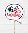 Фотобутафория-табличка на День Святого Валентина "MR.VALENTINE"