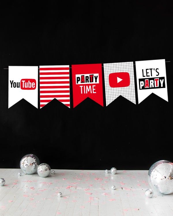 Набор для вечеринки в стиле Youtube "Youtube Party" (Y50), Разноцветный