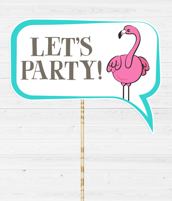 Фотобутафорія-табличка для фотосесії "Let's Party!" (05069), Різнокольоровий