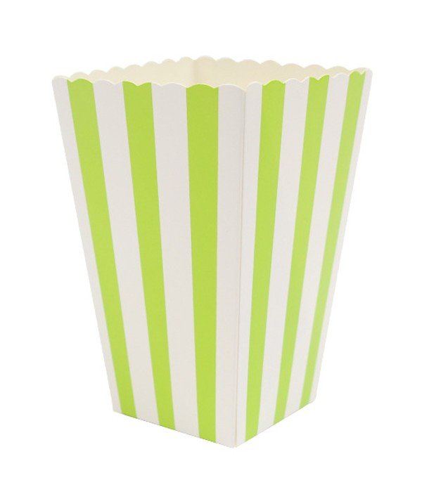 Коробочка для попкорна "Green stripes" зелено-біла (50-17), Зелений