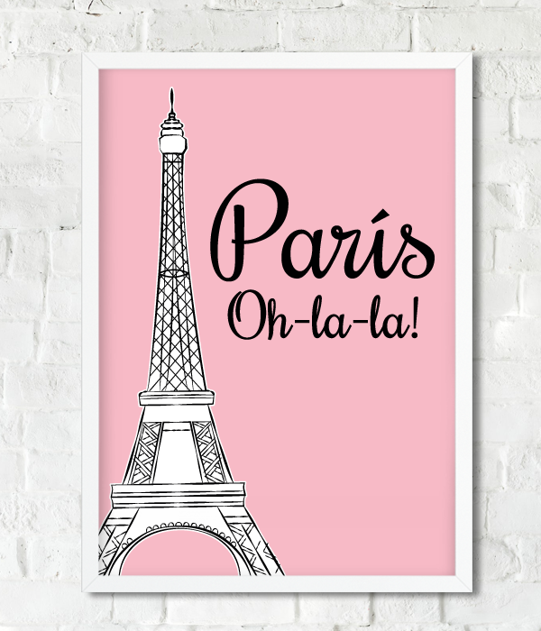 Постер для вечірки "Paris Oh-la-la" 2 розміри (03364), А4