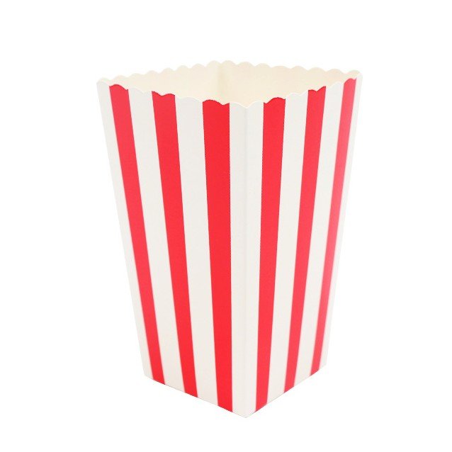 Коробочка для попкорна "Red stripes" червоно-біла (50-02)