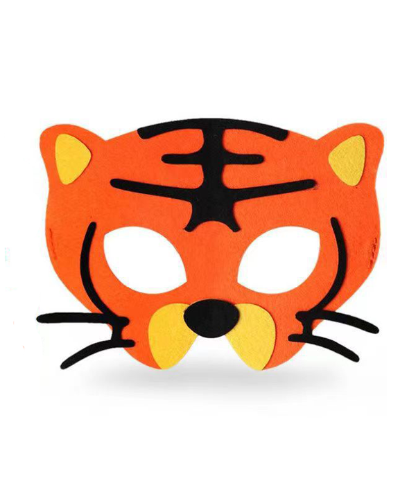 Дитяча маска "Тигр" фетрова (M80802023), Оранжевый