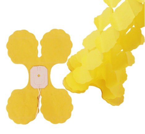 Об'ємна паперова гірлянда 3 м yellow (0504), Жовтий