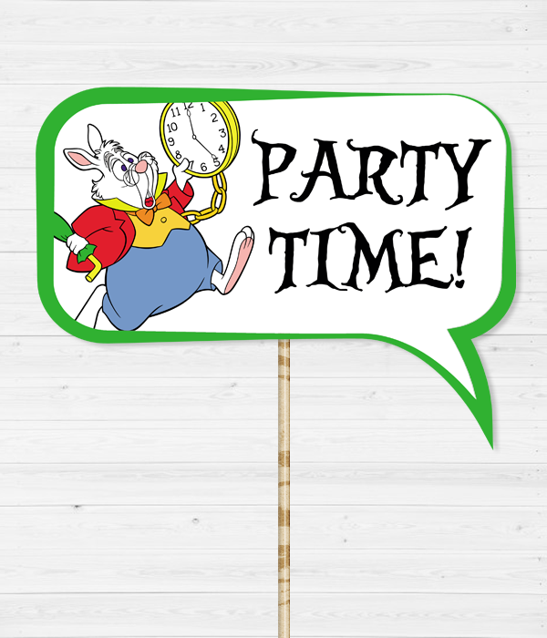 Фотобутафорія-табличка для фотосесії "Party Time!" (01653), Різнокольоровий