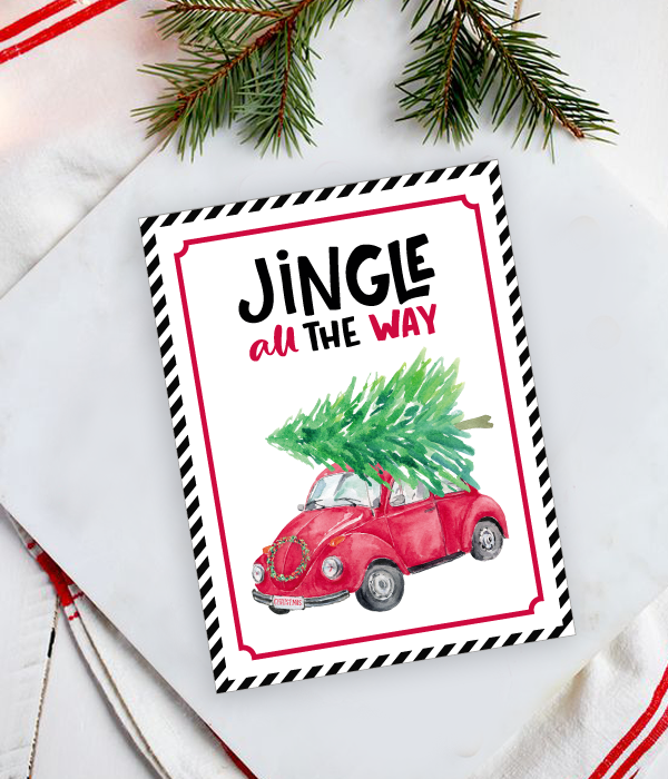 Новорічна листівка "Jingle all the way" 11х15 см (03372)