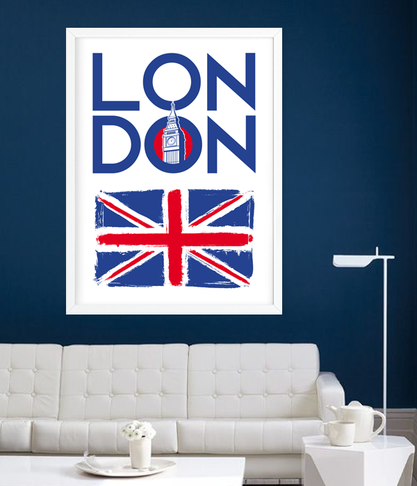 Плакат-постер для британської вечірки "LONDON" 2 розміри без рамки (04096), А4