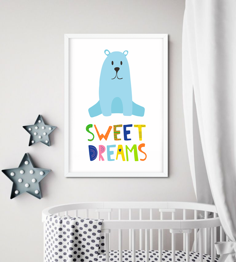 Постер для дитячої кімнати "Sweet Dreams" без рамки (A3), А3