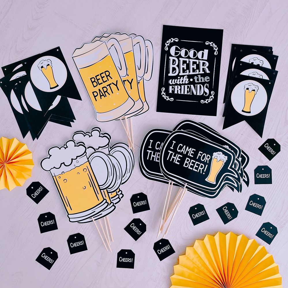 Постер для вечірки "Good Beer with the Friends" 2 розміри, А4