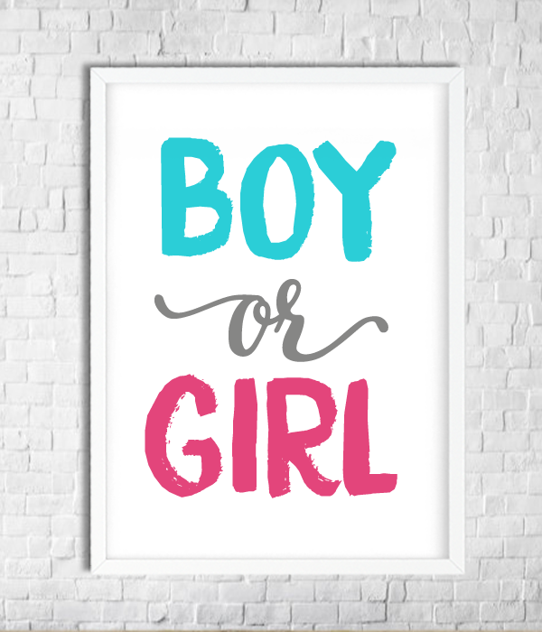 Постер для гендер паті "Boy or girl" 2 розміри (90-411), Різнокольоровий, А4