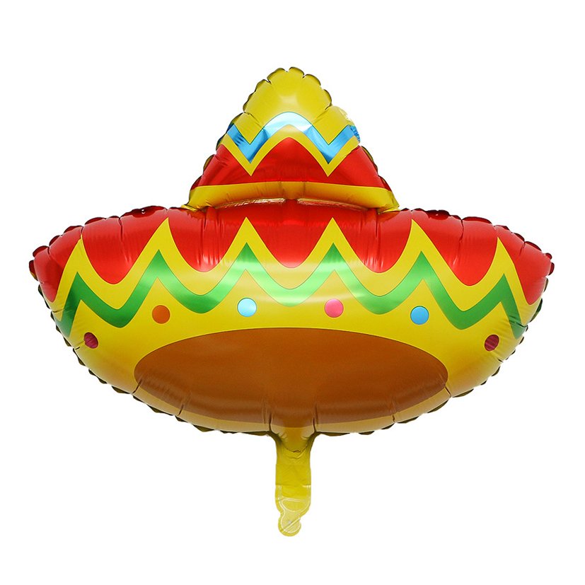 Велика повітряна куля-фігура "Шляпа Сомбреро" 62x64 см (B082023), Різнокольоровий