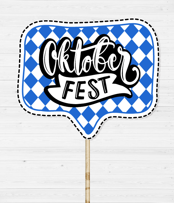 Фотобутафория-табличка для фотосессии "Oktoberfest"(2020-208), Разноцветный