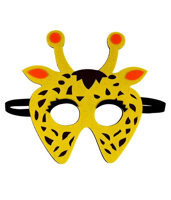 Дитяча маска з фетру "Жираф" (0192), Жовтий