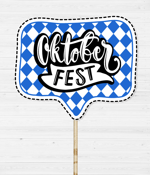 Фотобутафорія-табличка для фотосесії "Oktoberfest" (2020-208), Різнокольоровий