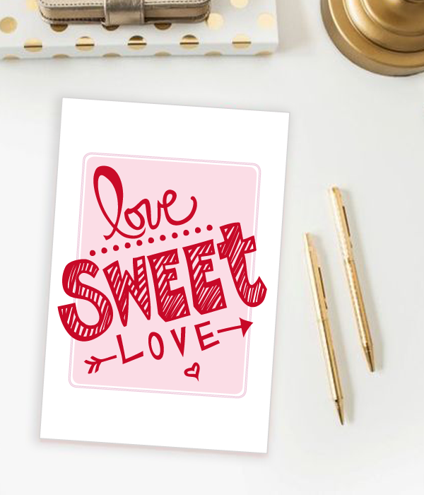 Поздравительная открытка "Love sweet Love" 10х15 см (04260)