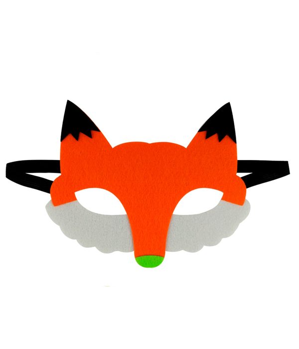 Дитяча маска з фетру "Лисичка" (0193), Оранжевый