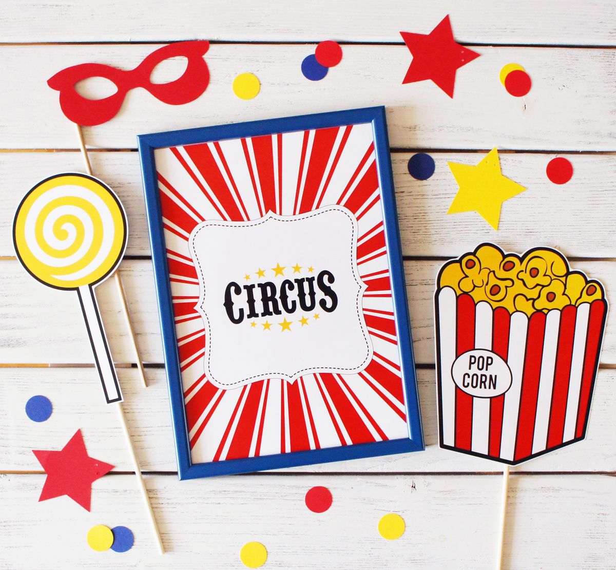 Постер до свята "Circus" 2 розміри (без рамки), Різнокольоровий, А4