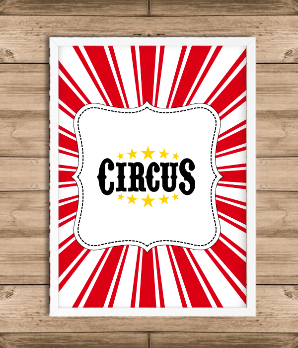 Постер для праздника "Circus" 2 розміри (без рамки), Разноцветный, А4