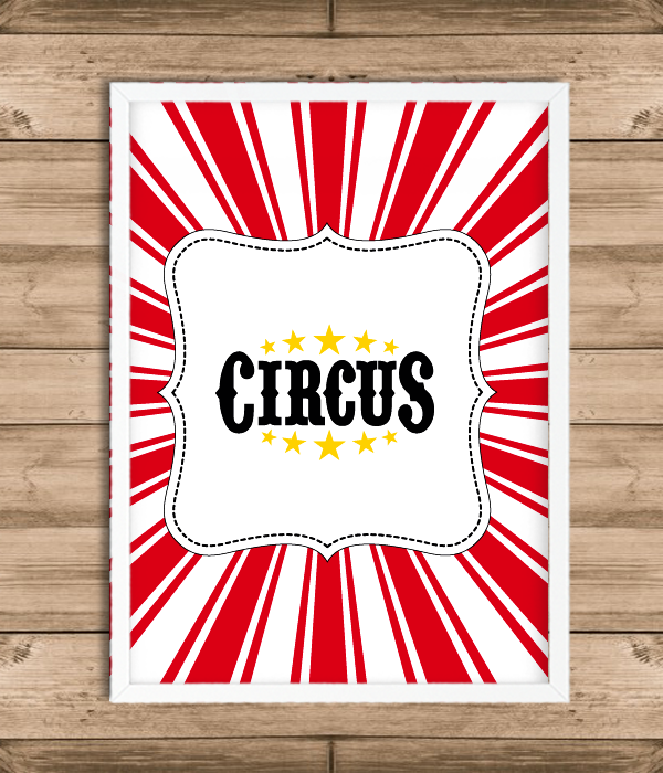 Постер до свята "Circus" 2 розміри (без рамки), Різнокольоровий, А4