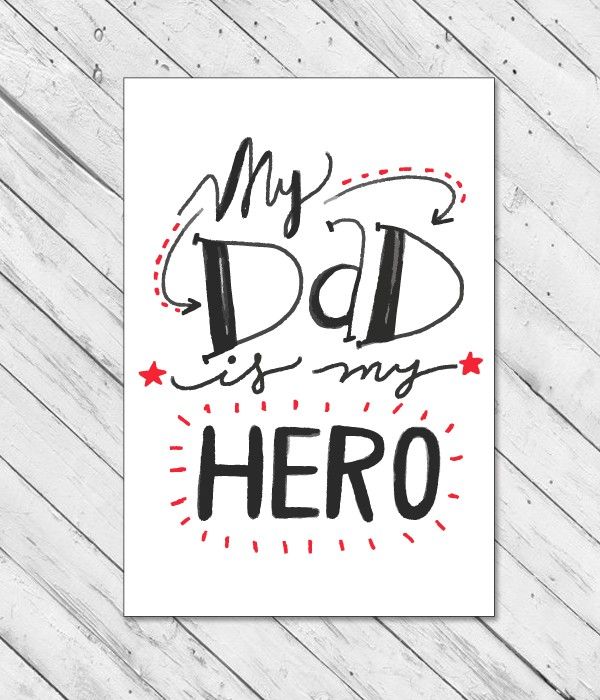 Листівка для тата "My dad is my hero" 11х15 см (02744)