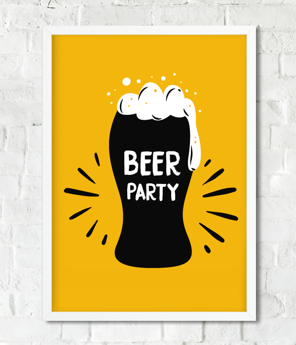 Постер для вечірки "Beer Party" 2 розміри, А4