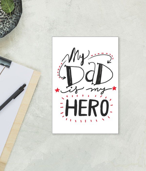 Листівка для тата "My dad is my hero" 11х15 см (02744)
