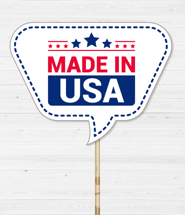 Табличка-фотобутафорія "Made in USA", Красный + синий + белый