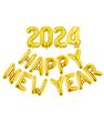 Новорічні повітряні кулі – літери 2024 Happy New Year 40 см (NY70078)