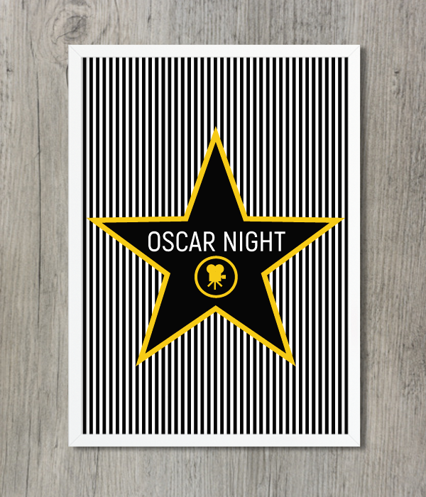 Постер для вечірки "Oscar Night" 2 розміри, А4