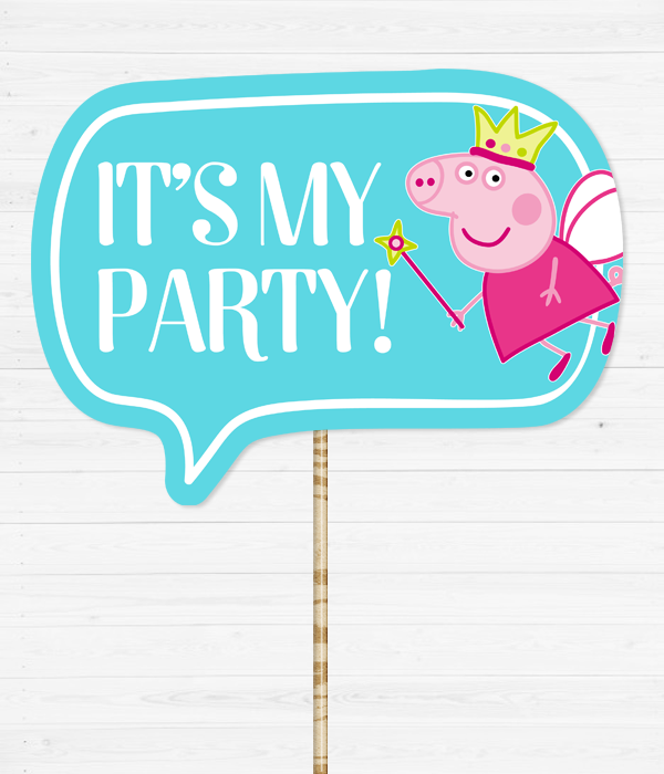 Табличка для фотосесії "It's my Party!", Різнокольоровий