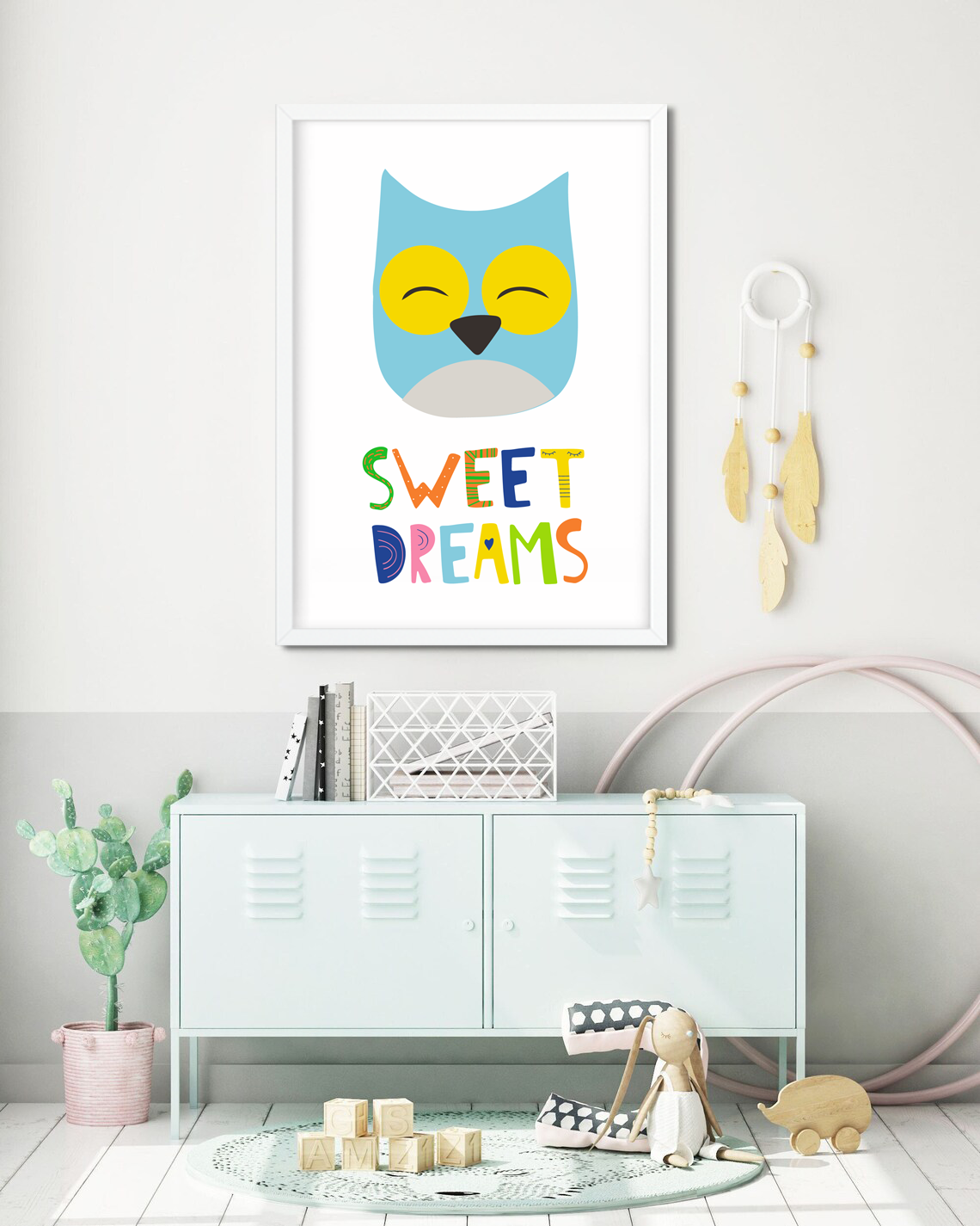 Постер для дитячої кімнати "Sweet Dreams" без рамки (A3), А3
