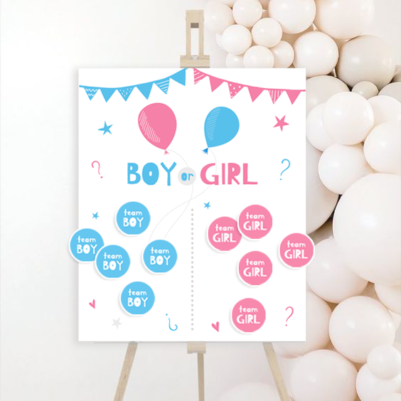 Дошка для ґендер паті - вгадай стать дитини "BOY or GIRL" 50x60 cм (04917)