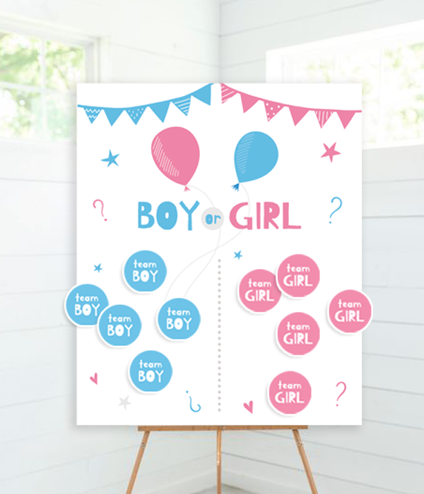 Дошка для ґендер паті - вгадай стать дитини "BOY or GIRL" 50x60 cм (04917)