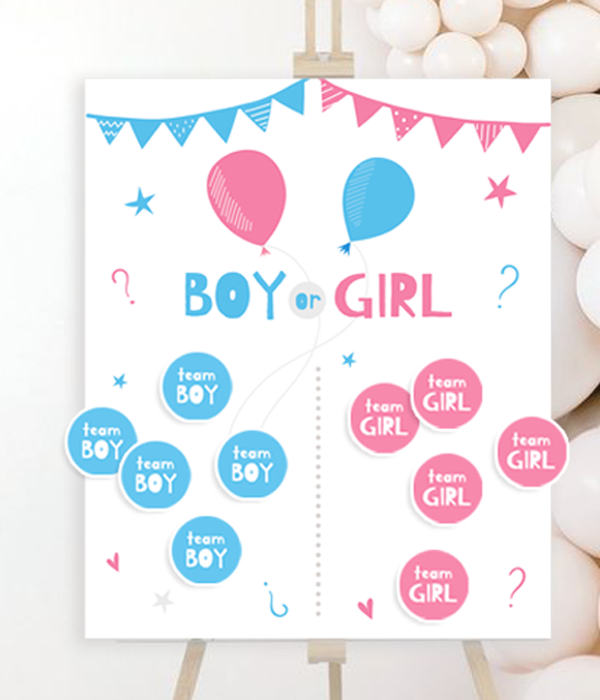 Дошка для ґендер паті - вгадай стать дитини "BOY or GIRL" 50x60 cм (04917)