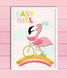 Постер для baby shower "Baby girl" 2 размера, Разноцветный, А4